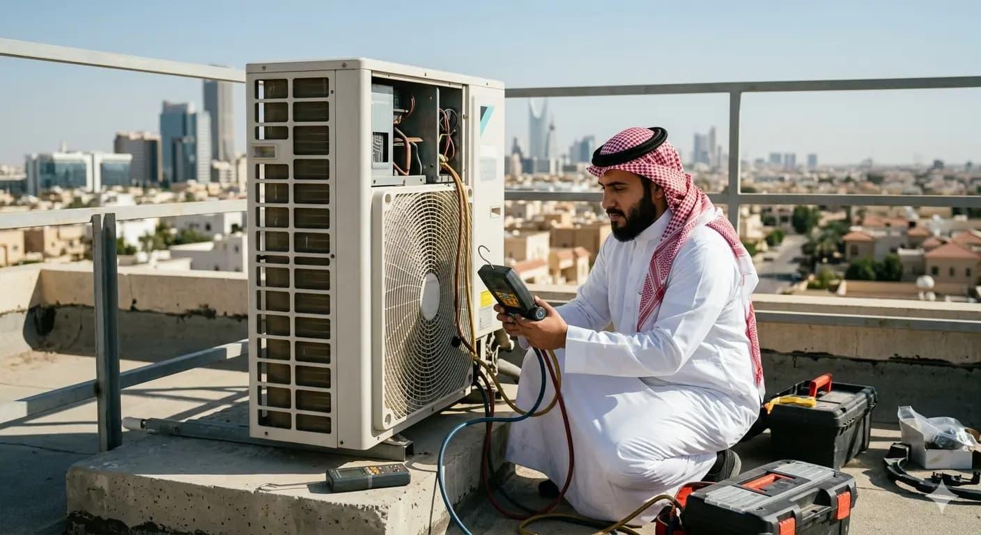 التكييف المركزي من أعمال الحمري للمقاولات في الرياض